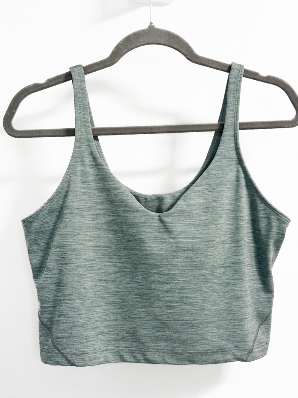 Lululemon Heathered Sage Longline Bralette Est Size XL
